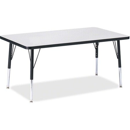 Jonti-Craft TABLE, RECTANGLE, 30X48, GY/BK JNT6473JCE180